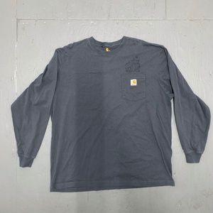 Carhartt Long Sleeve Shirt Workwear Outdoor Camping Construction Cold Winter